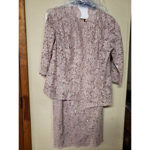 Dillards Mother of the Bride Dress with Coverup Size 12